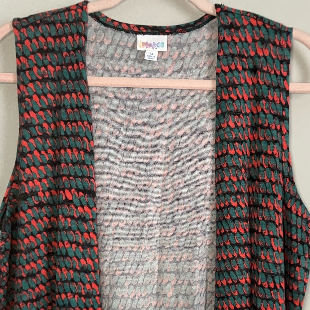 Bright Lularoe Joy Longline Vest - Picture 2 of 9